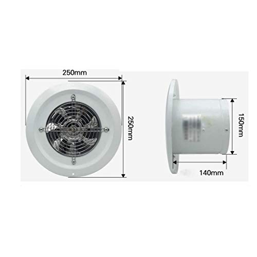 Ventilador de extracción de panel redondo, cubiertas de rejilla para conducto, montaje en pared o techo, ventilación impulsora de 8 pulgadas miniatura 2