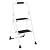 HBTower 2 Step Ladder, Step Stool for Adults,2 Step Ladder Folding Step Stool with Cushioned Handle,330 lbs Capacity,2 Step Ladder with Wide Anti-Slip Pedal Ergonomic Design,White