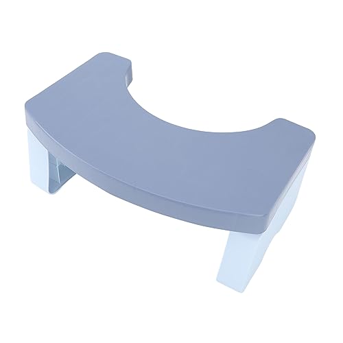 Foldable Poop Stool, 7 Toilet Potty Step Stool Squatting Toilet Stool, Fits 14 to 16 Toilets, 500 Pounds Capacity, Potty Stool Bathroom Stool for Seniors and Adults (Blue)