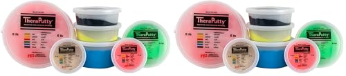 Image of CanDo TheraPutty Standard Hand Exercise Putty for Rehabilitation, Exercises, Hand Therapy, Occupational Therapy, Hand Strengthening, Improve Motor Skills, Stress Relief (Pack of 2)