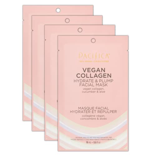 Pacifica Vegan Collagen Hydrate & Plump Face Mask 4-Pack – Hydrat...