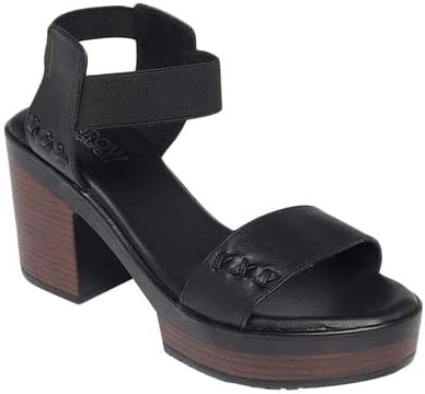 MONROW Morgan Leather Block Heels for Women, Girls | Fancy & Stylish Heel sandals, Casual, Comfortable Fashion Heel Sandal
