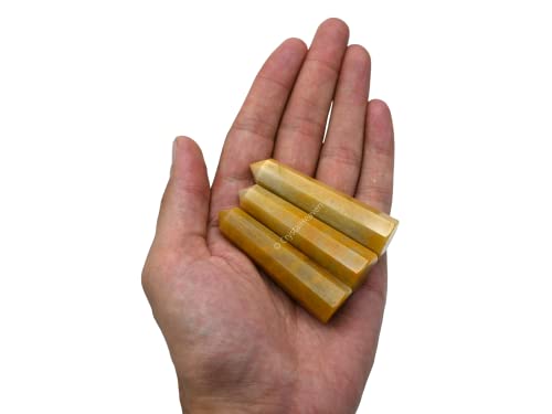 Image of Crystal Heaven Yellow Jasper Crystal Tower Obelisk Point For Chakra, Healing And Balancing - Aaa Grade Original Certified Gemstone Agate For Reiki Meditation Yoga Spiritual (2-3 Inches)