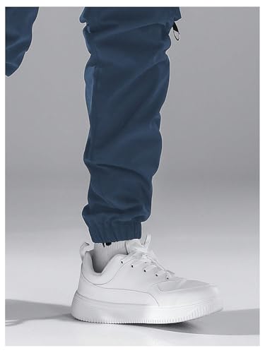 Verdusa Men's Drawstring Waist Zip Up Cargo Jogger Pants with Pocket3