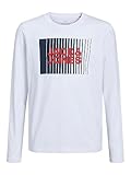JACK & JONES JUNIOR Jungen JJECORP Logo Tee Play LS O-Neck NOOS JNR T-Shirt, White, 152