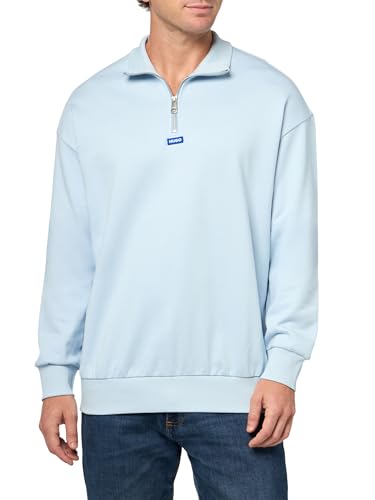 HUGO Men's Twill French Terry Quarter Zip Sweatshirt