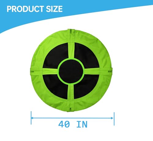 Image of 40-Inch Tree Swing Replacement Fabric,Saucer Swing Replacement Cover,Round Saucer Swing Seat Cover,Oxford Fabric (Green, 40 inch)