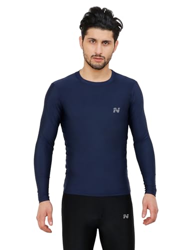 Image of NINQ Men's 1 Or 3 Pack Compression Shirts Long Sleeve, Base-Layer Quick Dry Workout T Shirts Sports,Gym, Running T-Shirt