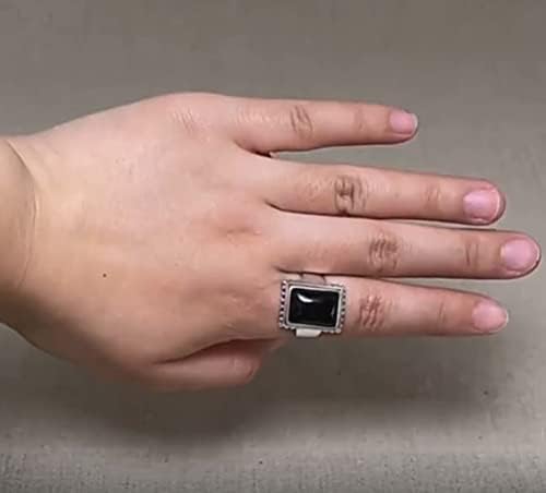 Miniatura 4 de Lucifer Morningstar Ring 925 Sterling Silver, Black Onyx Turkish Ring for men and women