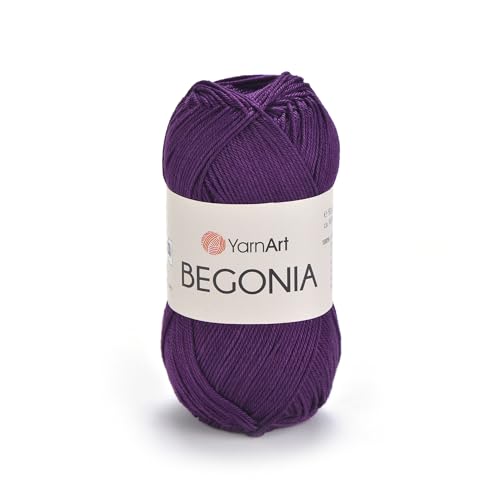 Image of Yarnart Begonia Yarn 100% Cotton, Soft Premium Cotton for Knitting, Crochet & Amigurumi, Pastel & Shiny Colors, Baby Yarn, 1.76 Oz (50g) / 185 Yrds (169m) (5550)