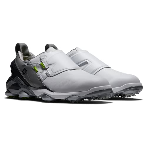 FootJoy-Tour-Alpha-Boa-Zapato-de-Golf-Hombre-White-Grey-Charcoal-445-EU