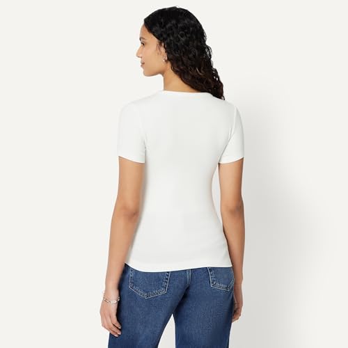 Image of Amazon Essentials Women's Slim-Fit Short-Sleeve Crewneck T-Shirt, Pack of 2