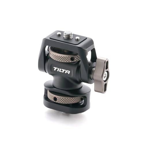 Tilta Camera Monitor Mounting Bracket | 1/4-20 with Locating Pins for External Monitor Accessories | Supports 4.4lb Load | 360 Rotation 175 Tilt | Aluminum Adjustable Locking Arm for Camera Rigs