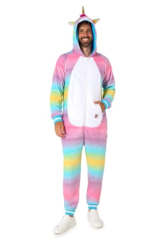 OppoSuits Erwachsene Einteiliger Pyjamas - Tier-Strampler - Einhorn Onesie - Weiß