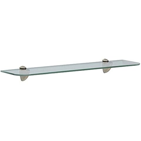 Shelf-Made Glass Shelf Kit, Satin Nickel Cover