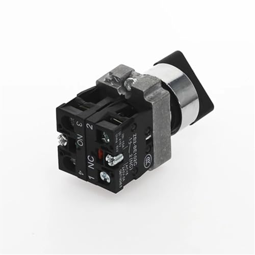 Interruptor de selección de bloqueo XB2-BD35 de 3 posiciones y 22 mm con capacidad 10A 2