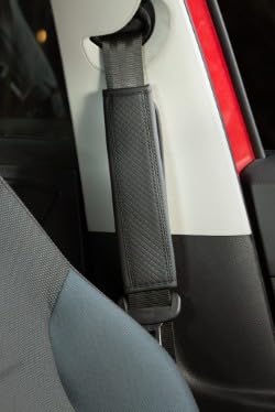 MÛRE & CO® 2 Almohadillas para Cinturón de Seguridad | Fundas de Hombro Protectora, Ajustable y Cómoda para Automóviles (Negro)