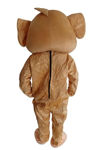 Image of BookMyCostume Buy Jerry Cartoon Mascot Costume for Theme Birthday Party & Events | Adults | Full Size Adults, Brown