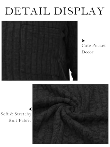 VISLILY Womens-Plus-Size-Tunic-Tops Casual Long Sleeve Crew Neck Shirts Striped Knitted Lightweight Sweaters with Cute Pocket4