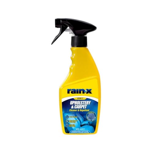 Rain X Limpiador de Tapicerías para Coche y Alfombras – Protección Repelente Contra Líquidos – Elimina Suciedad, Olores y Manchas – Ideal para Asientos de Automóvil, Alfombras y Telas – 500 ml