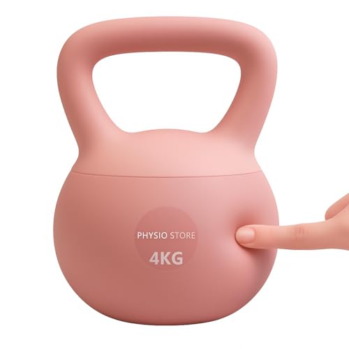 Image of Soft Kettlebells with Cushioned Impact-Resistant Base and Anti-Slip, Wide-Grip Handle for Home Workouts, Weightlifting, and Full Body Strength Training (Pastel Pink(4kgs))