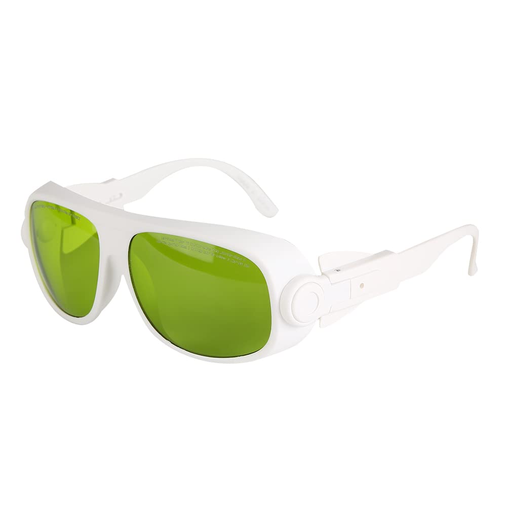 Yinhing Gafas de seguridad láser 1064nm certificadas CE, protección OD6+ para 450nm 532nm, lentes policarbonato -radiación para soldadura profesional, visibilidad clara