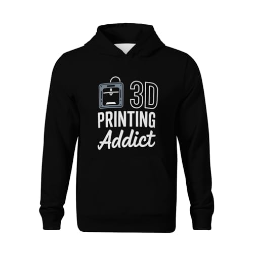 Kids Vintage 3D Printing Addict Boys Girls Lightweight Kangaroo Pocket Fleece Hoodies2