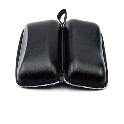 GALPADA Pu Leather Sunglasses Case Universal Fit Anti-pressure Zipper Box for Sports Portable Glasses Case Hook