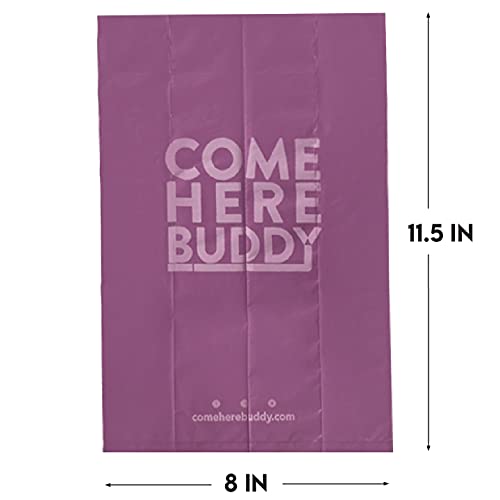 Image of 100% MADE FROM RECYCLED PLASTIC RESIN Extra Thick and Strong Dog Poop Bags, Guaranteed Leak-proof, 15 Doggy Bags Per Roll, Each Dog Poop Bag Measures 11.5 x 8 Inches