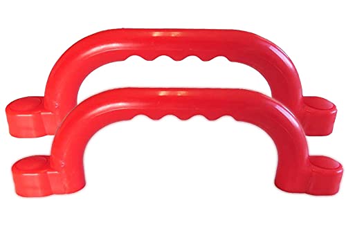 Spielplatz-Haltegriff 1 Paar – Rutschfester Plastik-Griff Für Klettergerüst, Baumhaus & Kinder-Kletterwand (rot, Ca. 25 Cm)