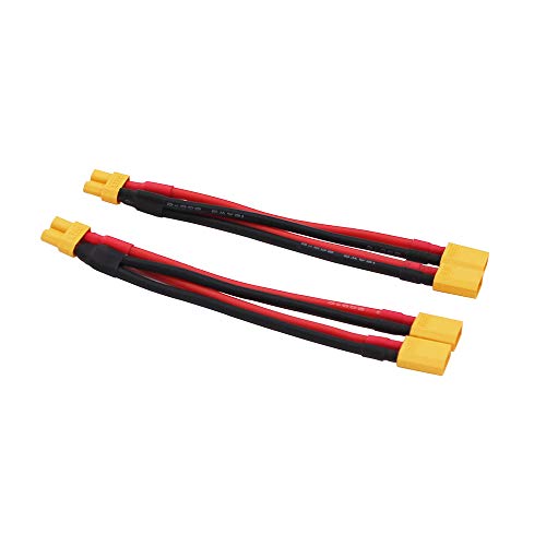 Conector XT30 en paralelo de 2 machos a 1 hembra cable adaptador para drones RC de 2 piezas
