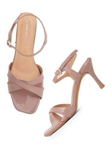 Image of DROP BOLD | Elegant Square Toe Mules Slim Heel Sandals for Women & Girls Stylish, Comfortable Stilettos Heel Sandal for Every Occasion