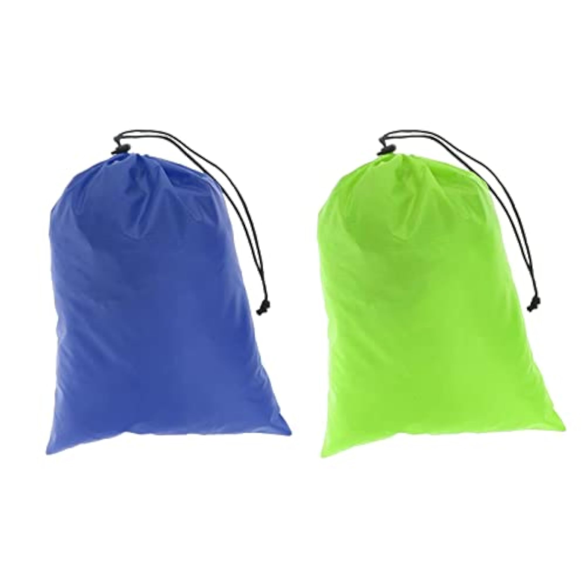 2X Waterproof Drawstring Storage Bags Clothes Stuff Bags Blue Green