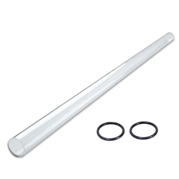 eco-filtration Replacement 30/55W Quartz Sleeve | UV Filtration Upgrade for Pond Sterilisers | Quartz Glass with O-Rings | Maximises UV Transmission & Water Clarity