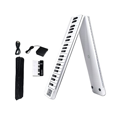 Clavier portable de piano numérique pliable de piano de clavier pleine grandeur de 88 touches for les débutants avec Bluetooth, USB/MIDI, pédale de sustain, sac de piano (Color : White) - Les Beatles, Paul McCartney, John Lennon, RIngo Starr, George Harrison Clavier portable de piano numérique pliable de piano de clavier pleine grandeur de 88 touches for les débutants avec Bluetooth, USB/MIDI, pédale de sustain, sac de piano (Color : White)