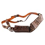 La bandoulière rétro médiévale est fabriquée en cuir durable, garantissant qu'elle résiste à l'usure et à la décoloration, ce qui en fait un choix fiable pour vos besoins de jeu de rôle.