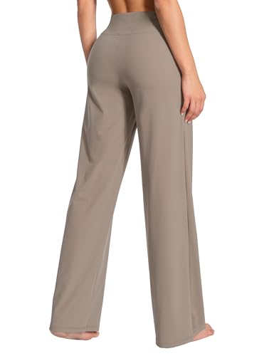Image of BUBBLELIME Women High Waist Wide Legs Yoga Pants Loose Sweatpants Pockets | 29 inch /31 inch /33 inch /35 inch /37 inchInseam,2 Styles / Dress /Basic,Lounge,Comfy,Stretch Casual Work