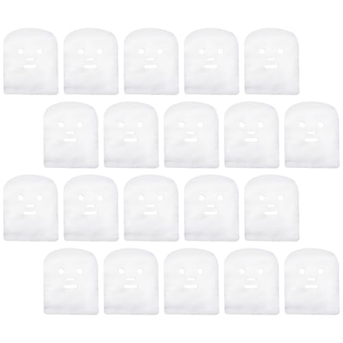 MUCKLILY Mascarilla de Gasa Facial Precortada Blanca 100 Hojas para Spa y Cuidado Facial Papel de Fibra para Piel Hidratada y Firme para Mascarillas de Barro y Arcilla