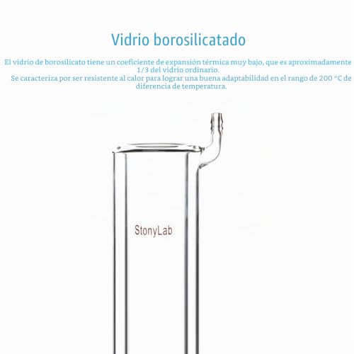 Condensador laboratorio stonylab 24/40 de vidrio borosilicato de 200 mm de longitud 3