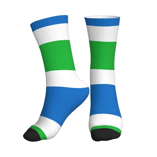 Chaussettes de sport avec drapeau de la Sierra Leone, chaussettes de sport respirantes pour homme et femme, 1 noir, taille unique, 1 noir, taille unique