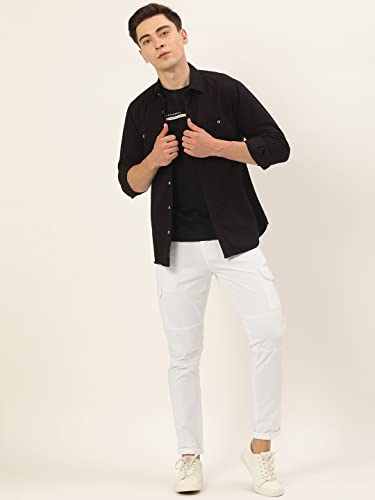 Image of Diverse Men's Slim Fit Overdyed Cotton Cargo