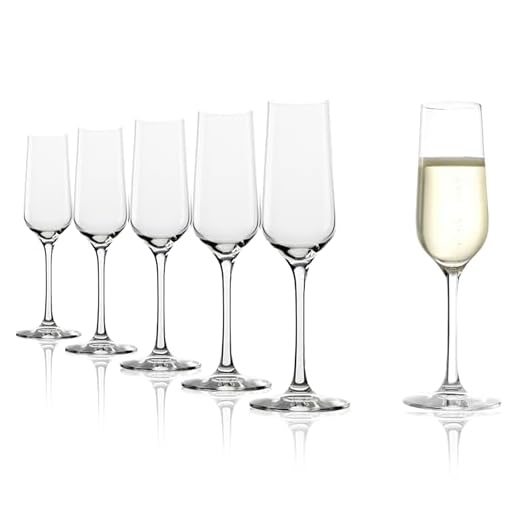 Stölzle Lausitz Champagneglas Revolution 200 ml I champagneglas i set med 6 kristallglas I champagneglas som kan diskas i diskmaskin I champagneglas i set med 6 st, hållfast I som munblåst I högsta kvalitet