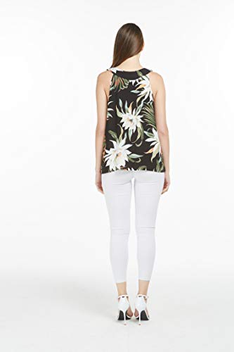 Image of Family Matching Hawaiian Clothes, Wispy Cereus Black | Lightweight 100% rayon • Family matching outfits • Tropical floral print • Beach vacations • Luaus • Cruises • Family photos