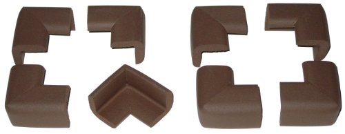 Image of KidKusion Corner Cushion | Made in USA | Brown | 8 Pack | Furniture and Corner Protector