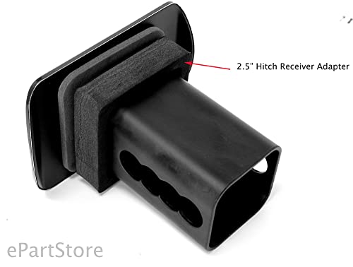 Everhitch U.s. American Flag Black & White Metal Hitch Cover With 5/8-Inch Pin Diameter Trailer Hitch Lock (Fits 2.5" Receiver, B&W With Locking Pin) #TOP2