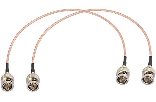 Superbat Cavo SDI Corto 3G HD 30cm Cavo SDI Sottile RG179 Patch BNC Maschio a Maschio 75 ohms Per Analizzatore Oscilloscopio Telecamere HD-SDI Audio Video Camera(2 pezzi)