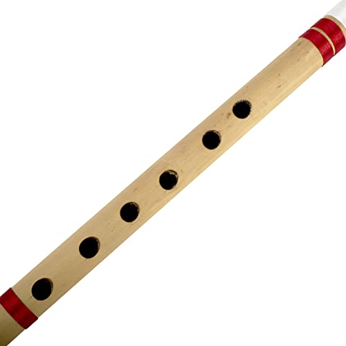 The Great Indian Bazaar FLUTE10 15.5 Inch Authentic Indian Wooden Bamboo Flute In 'A' Key Fipple Woodwind Musical Instrument Recorder Traditional Bansuri Handcrafted Novelty Decoratives & Collectibles thumb #4
