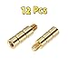 arrccholiy 12 Pack Archery Brass Arrow Weight Bolt Copper Arrow Insert for .244 Carbon Arrow Field Points Shaft, 50 Grain