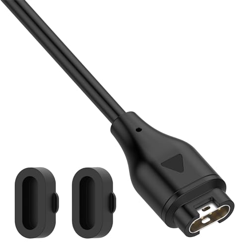 QHBAMD Compatible with Garmin Tactix Delta/Tactix 7 Charger Cable,Replacement Charging Cable USB A 3.3ft/1M,Silicone Charger Port Protector Anti Dust Plug