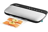 Ahorra dinero en comida usando envasadoras al vacío en la cocina 85 Cecotec Envasadora al Vacío Sealvac Steel. 120 W, Presión de 0,9 Bar, 4 Modos de Funcionamiento, Compatible con Bolsas Genéricas, Incluye 5 Bolsas, Toma y Tubo para botes y Rollo gofrado
